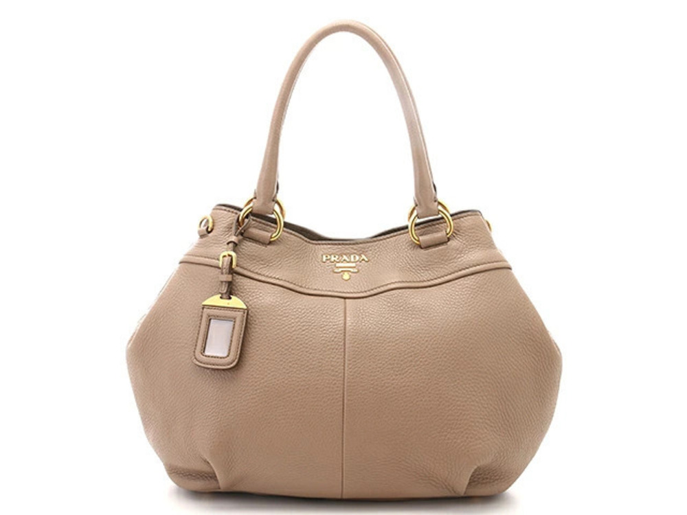 Prada Bag Shoulder VISONE Beige Cream